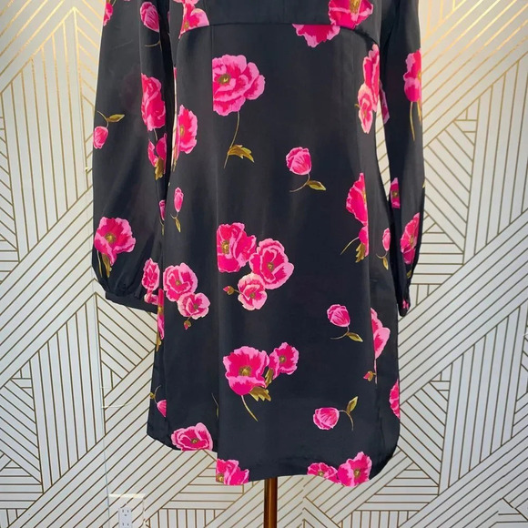 Intermix Bernice Floral Mini Dress in Black - Picture 6 of 12